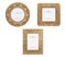 Classic Gold 1920s Mini Frame Set/Set of 3/2.5x2.5 & 2.5x3.5 In | For Tabletop Display | Perfect for Home Decor, Wedding, Graduation, Or Milestone Photos
